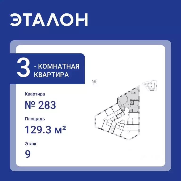 3-к кв. Санкт-Петербург ул. Профессора Попова (129.3 м) - Фото 0