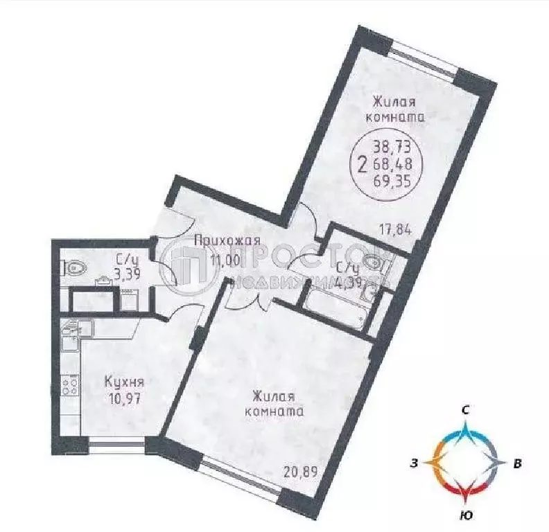 Продается 2-комнатная квартира - Фото 1