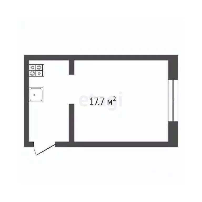 Комната Карелия, Петрозаводск ул. Архипова, 20 (17.7 м) - Фото 1