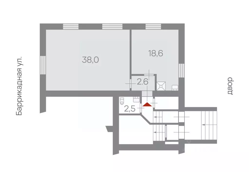 Офис в Санкт-Петербург Баррикадная ул., 28 (59 м) - Фото 2