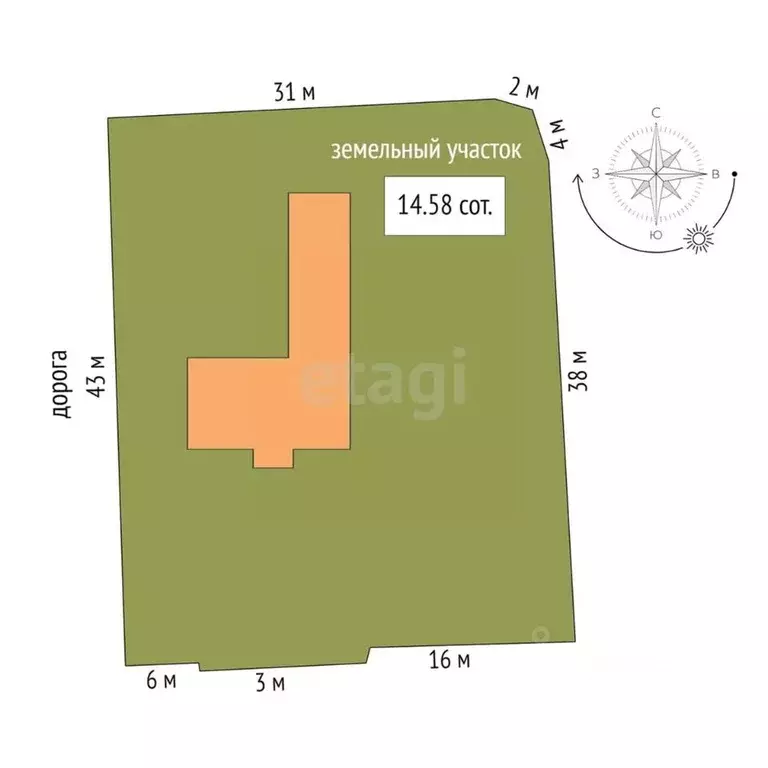 Дом в Крым, Черноморский район, Далековское с/пос, с. Зоряное ул. ... - Фото 2