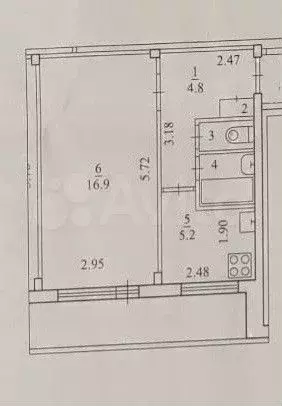 1-к. квартира, 30 м, 9/9 эт. - Фото 0