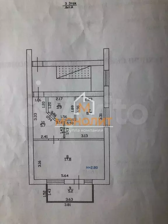 1-к. квартира, 36 м, 3/4 эт. - Фото 0