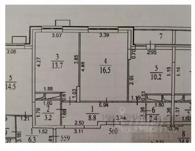 2-к кв. Московская область, Балашиха ул. Ситникова, 4 (57.4 м) - Фото 2
