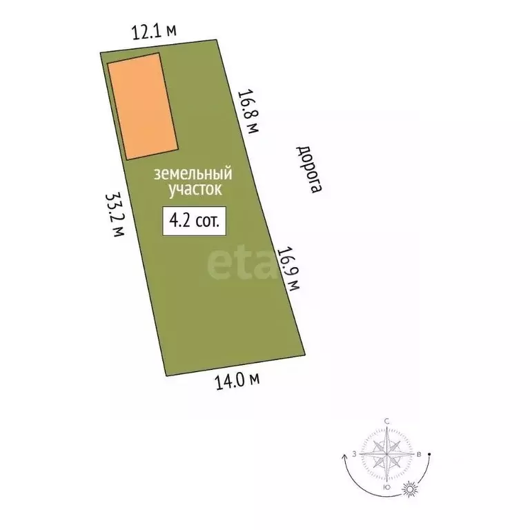 Участок в Севастополь Садовое товарищество Куликово Поле, 109 (4.16 ... - Фото 2