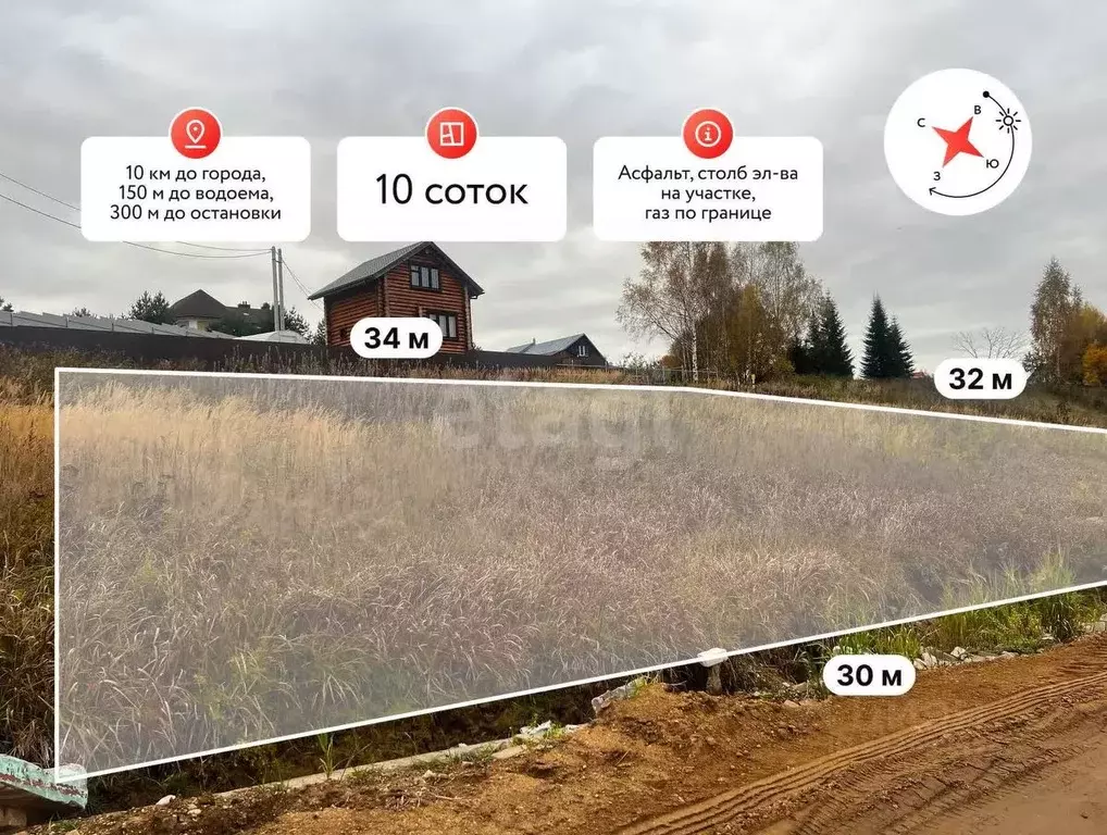 Участок в Костромская область, Красносельский район, Боровиковское ... - Фото 1