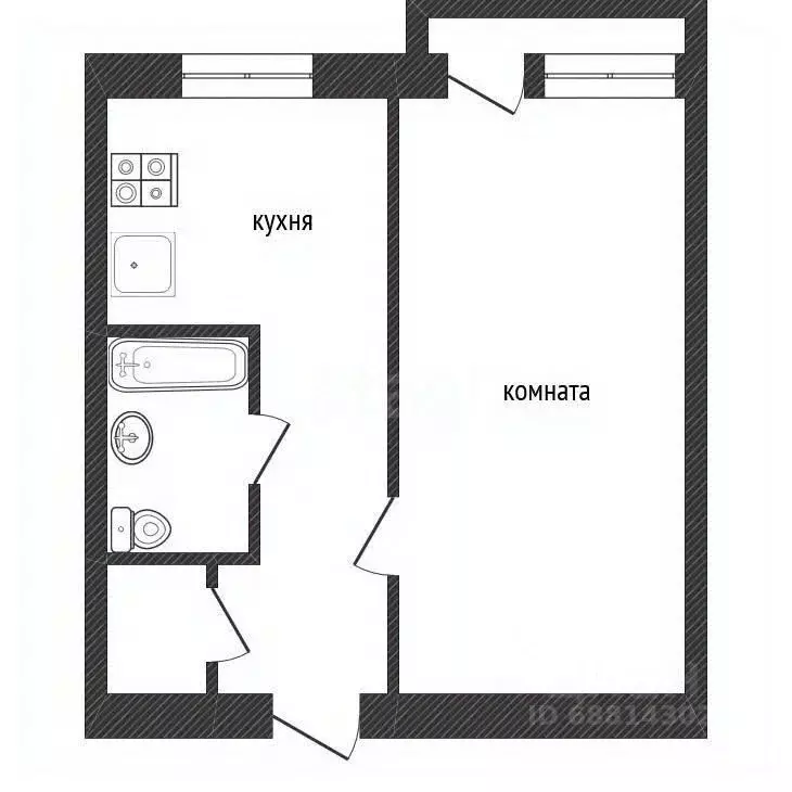 1-к кв. Ленинградская область, Кириши просп. Ленина, 3А (30.1 м) - Фото 1