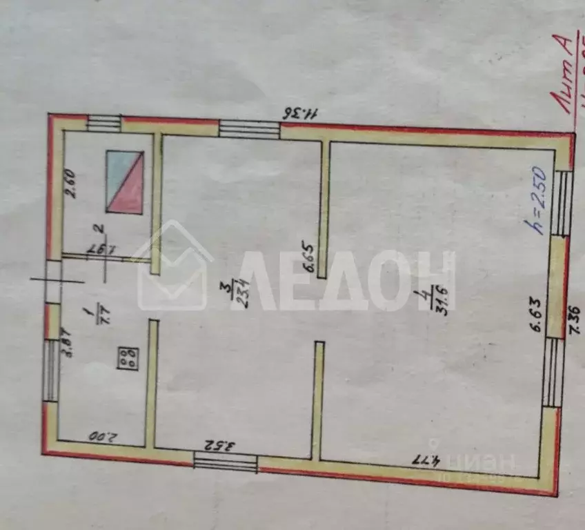 Дом в Омская область, Омский район, с. Надеждино Центральная ул. (68 ... - Фото 2