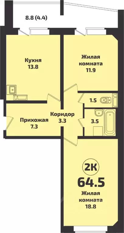 2-к кв. Новосибирская область, Новосибирский район, Станционный ... - Фото 0