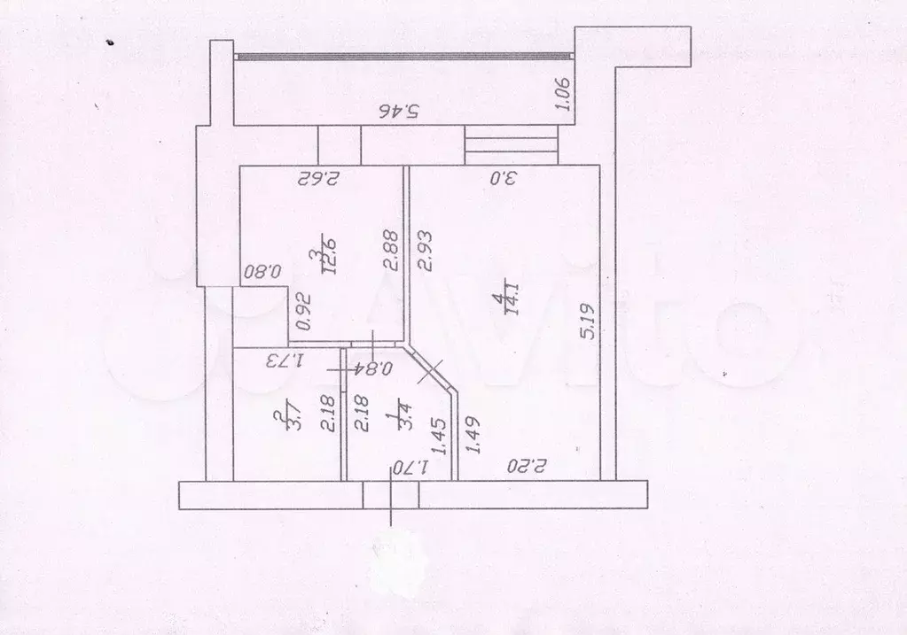 1-к. квартира, 39 м, 7/10 эт. - Фото 0