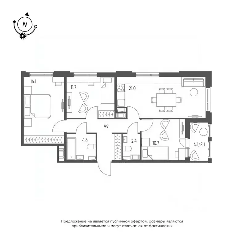 3-к кв. Омская область, Омск Зеленая река мкр,  (78.5 м) - Фото 0