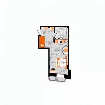 1-к кв. Приморский край, Владивосток Санрайс жилой комплекс (32.03 м) - Фото 1