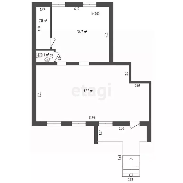 Офис в Тюменская область, Тюмень ул. Василия Гольцова, 8 (113 м) - Фото 2