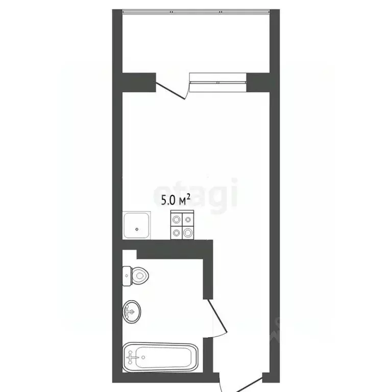 Студия Тюменская область, Тюмень ул. Новоселов, 113 (17.8 м) - Фото 2