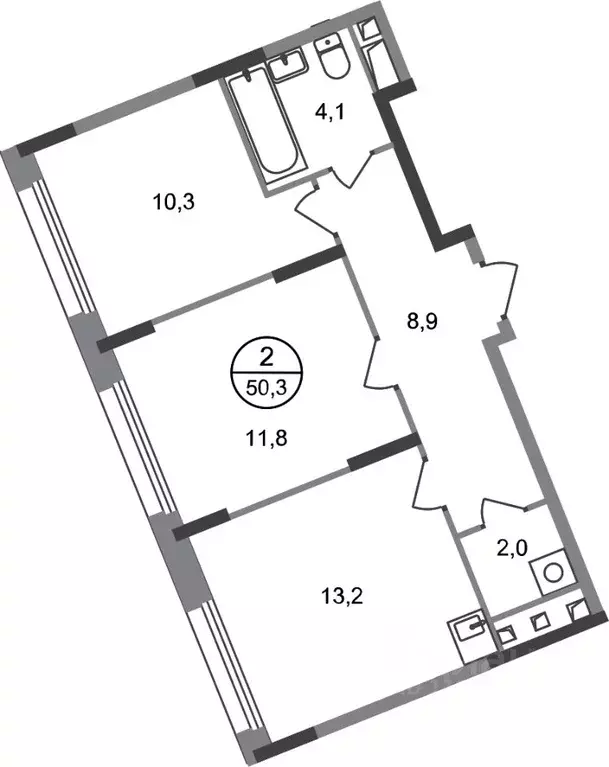 2-к кв. Москва Переделкино Ближнее мкр, 18-й кв-л,  (50.3 м) - Фото 0