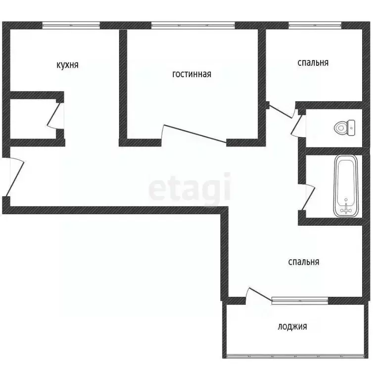 3-к кв. Алтайский край, Бийск Стахановская ул., 1 (63.9 м) - Фото 2