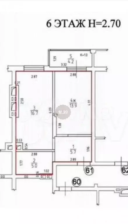 1-к кв. Калининградская область, Калининград Артиллерийская ул., 25А ... - Фото 2