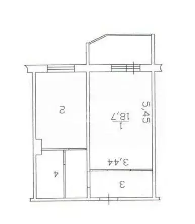 1-к кв. Ханты-Мансийский АО, Сургут ул. Крылова, 26 (43.3 м) - Фото 1