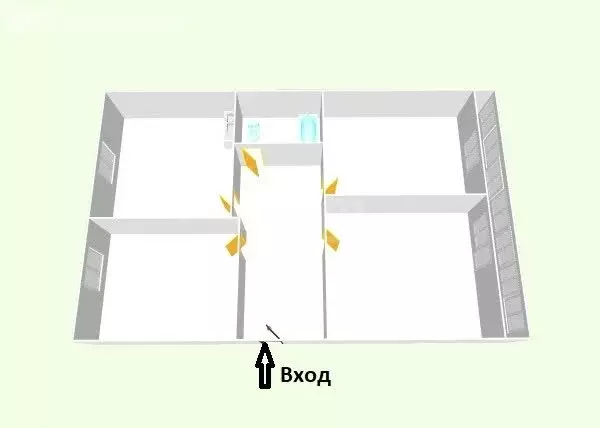 3-комнатная квартира: Южно-Сахалинск, Вокзальная улица, 76А (70.6 м) - Фото 1