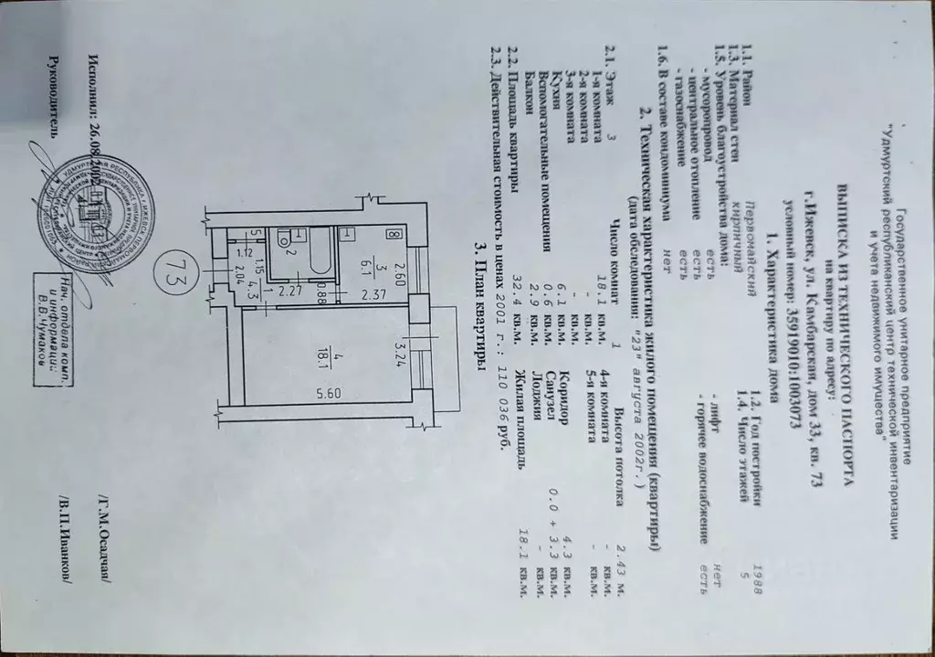 1-к кв. Удмуртия, Ижевск Камбарская ул., 33 (32.4 м) - Фото 1