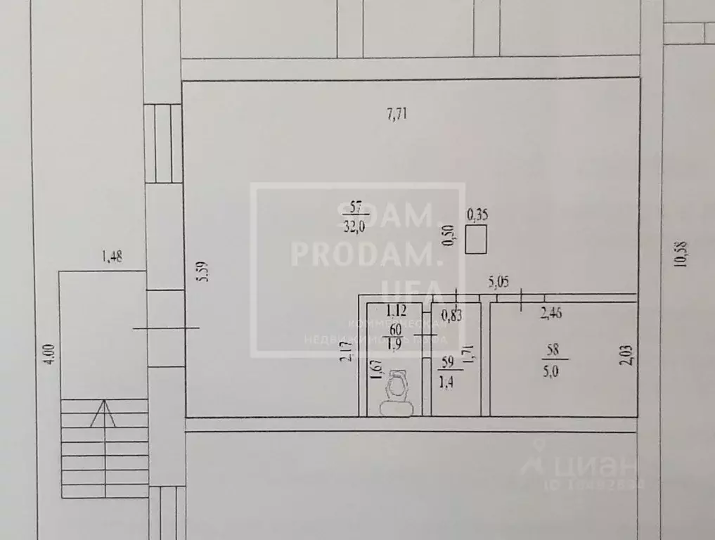 Торговая площадь в Башкортостан, Уфа Первомайская ул., 42 (40 м) - Фото 2