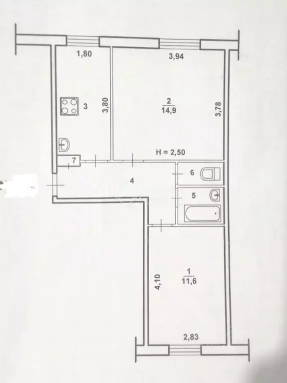 2-к кв. Волгоградская область, Волжский ул. Горького, 13 (43.3 м) - Фото 1