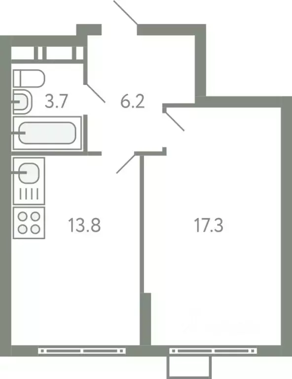 1-к кв. Московская область, Ленинский городской округ, Молоково пгт ... - Фото 1