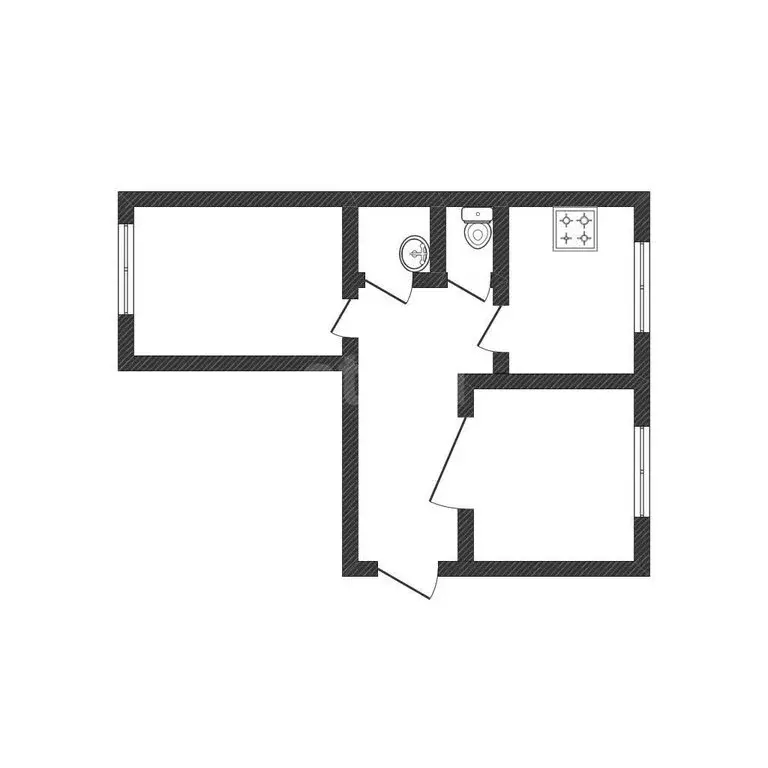 2-комнатная квартира: Прокопьевск, Институтская улица, 62 (45.9 м) - Фото 1