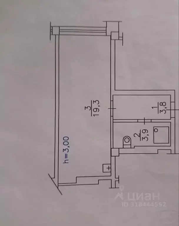 Студия Красноярский край, Красноярск ул. Вильского, 16а (27.0 м) - Фото 1