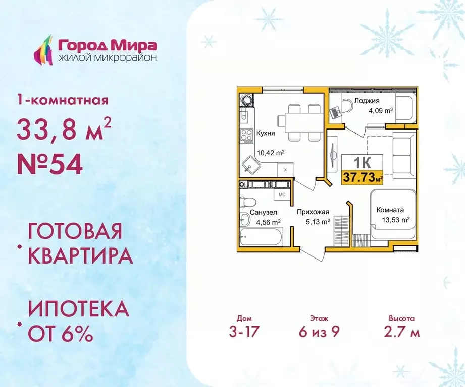 1-к кв. Крым, Симферополь ул. Батурина, 145 (33.8 м) - Фото 1