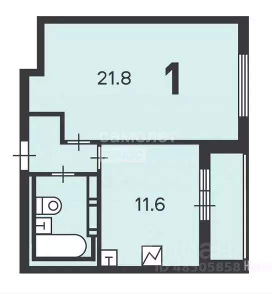 1-к кв. Москва проезд Шелихова, 7 (39.6 м) - Фото 2