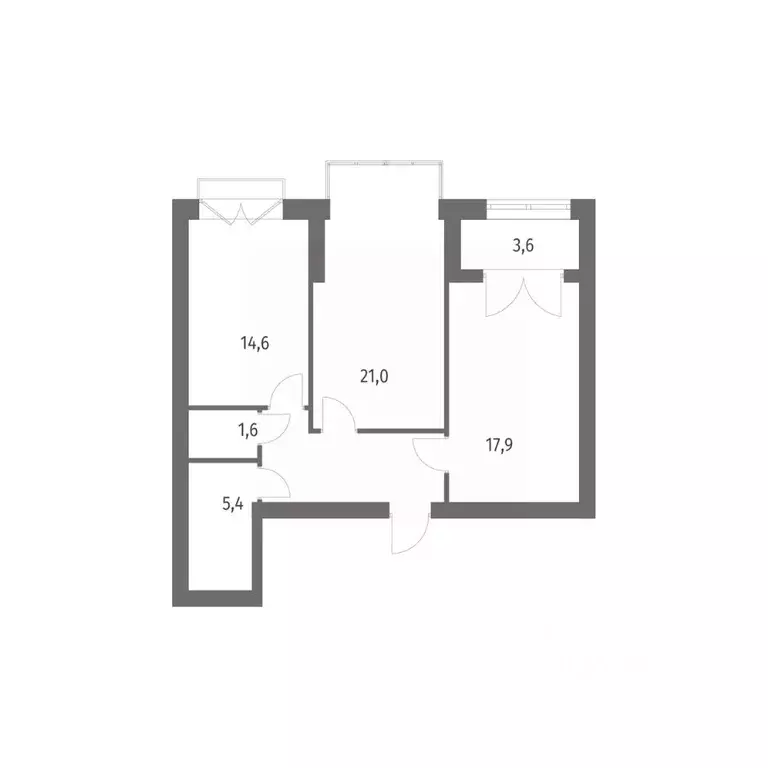 2-к кв. Санкт-Петербург ул. Академика Константинова, 1к1 (71.5 м) - Фото 0
