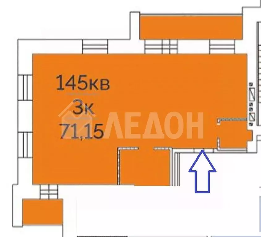 3-к кв. Омская область, Омск ул. Гусарова, 48 (71.15 м) - Фото 1