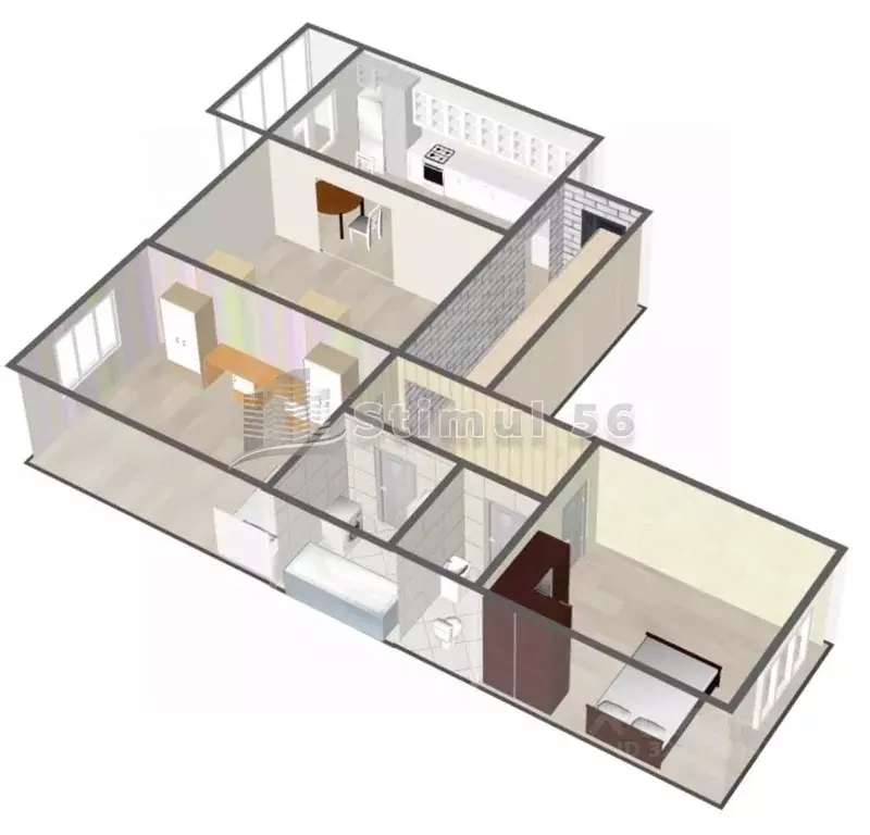 3-к кв. Оренбургская область, Оренбург просп. Победы, 157/2 (70.9 м) - Фото 2