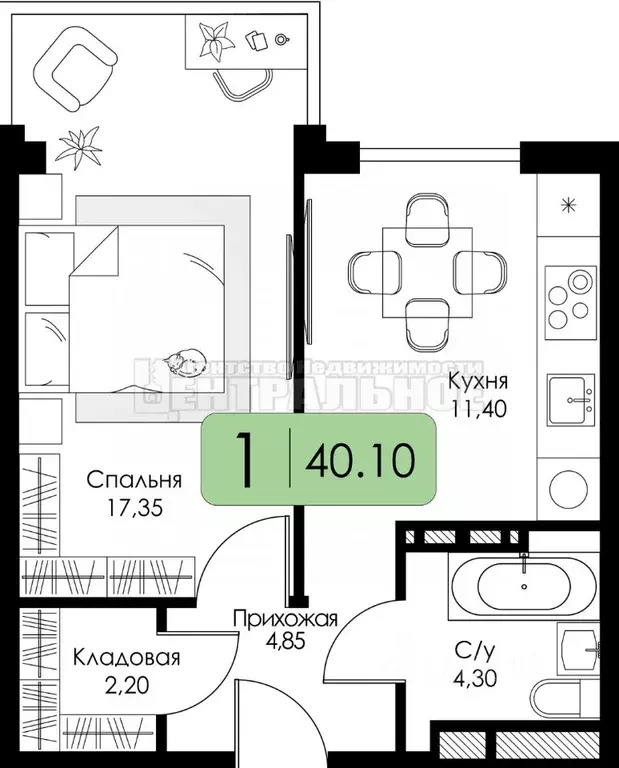 1-к кв. Смоленская область, Смоленск ул. Воинов-интернационалистов, 12 ... - Фото 1
