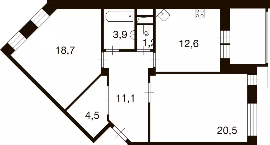 2-к кв. Москва д. Ивановское, ул. Семена Гордого, 1 (72.6 м) - Фото 0