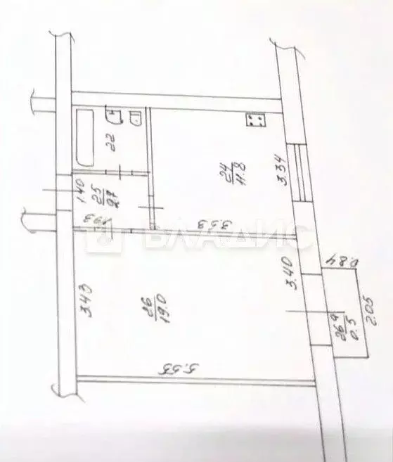 1-к кв. Краснодарский край, Ейск Первомайская ул., 14 (36.8 м) - Фото 2