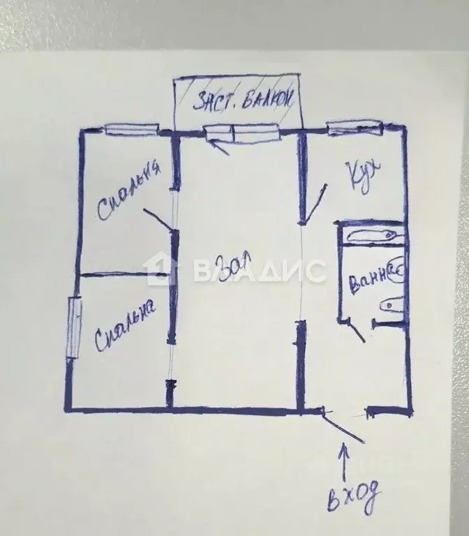 3-к кв. Пензенская область, Пенза ул. Суворова, 90А (42.0 м) - Фото 2