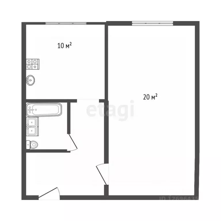 1-к кв. Московская область, Балашиха 1 Мая мкр, 34 (40.0 м) - Фото 1