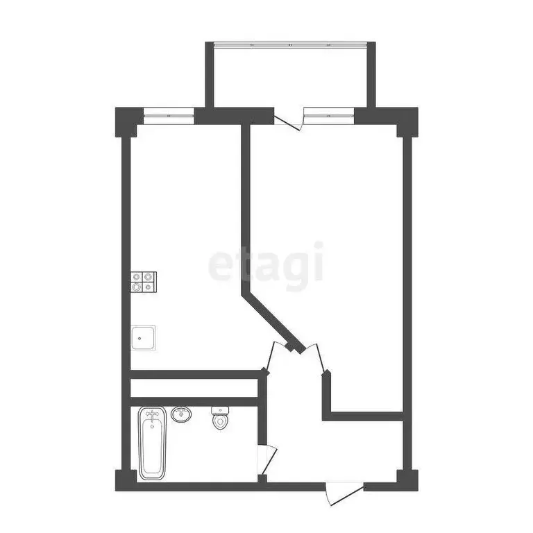 1-комнатная квартира: Севастополь, улица Тараса Шевченко, 21 (46.3 м) - Фото 0