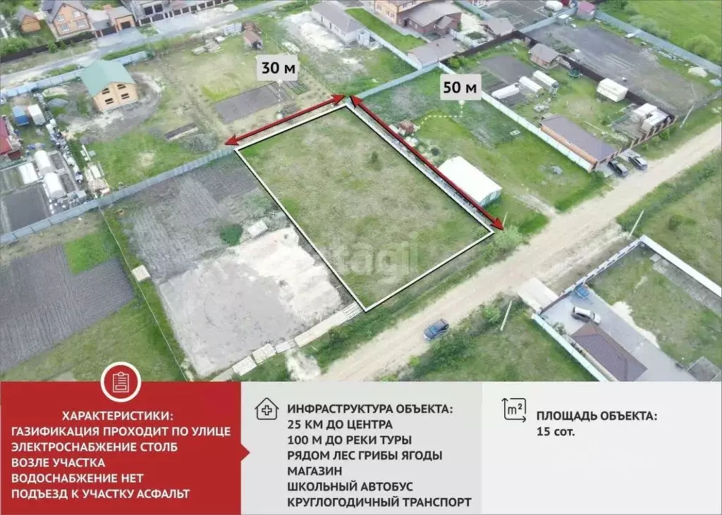 Участок в Тюменская область, Тюменский муниципальный округ, с. Чикча, ... - Фото 1