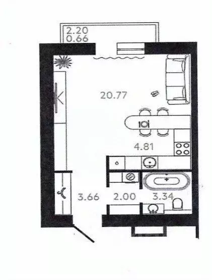 Студия Пензенская область, Пенза проезд 2-й Свердлова, 25А (37.44 м) - Фото 1