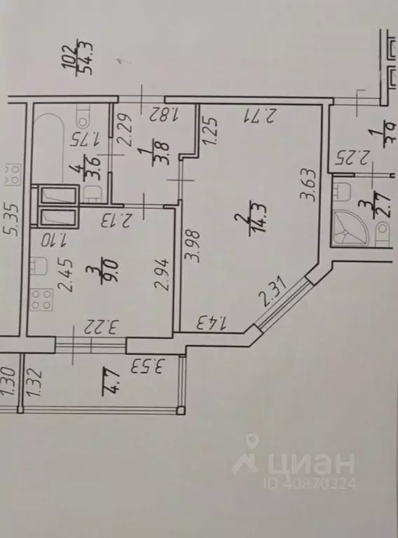 1-к кв. Санкт-Петербург ул. Плесецкая, 10 (30.7 м) - Фото 2