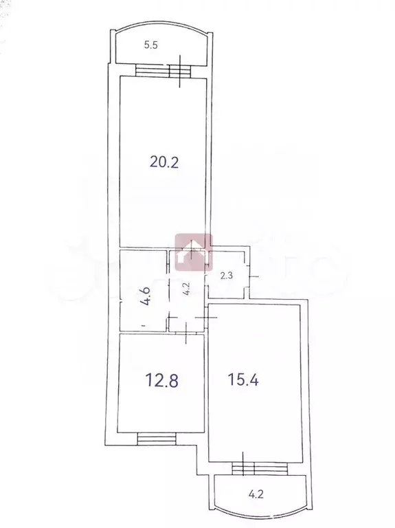 2-к. квартира, 70 м, 2/9 эт. - Фото 0