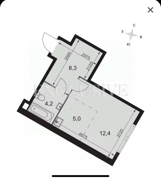 1-к кв. Москва ул. Академика Волгина, 2К1 (29.9 м) - Фото 2