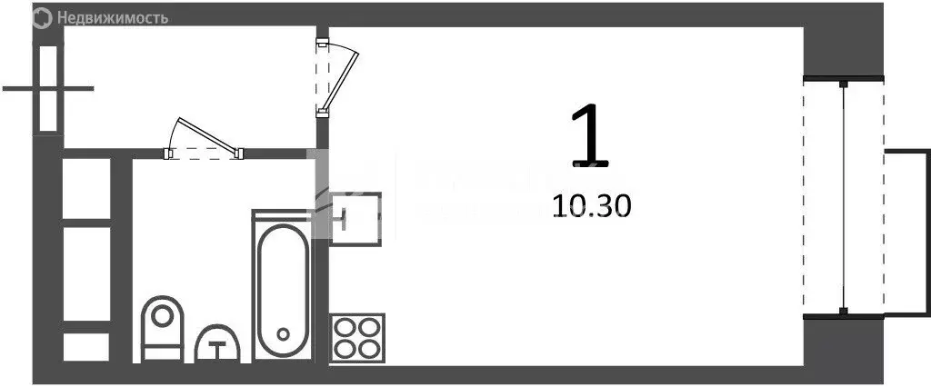 Квартира-студия: Москва, Клинская улица, 2А (23.3 м) - Фото 1