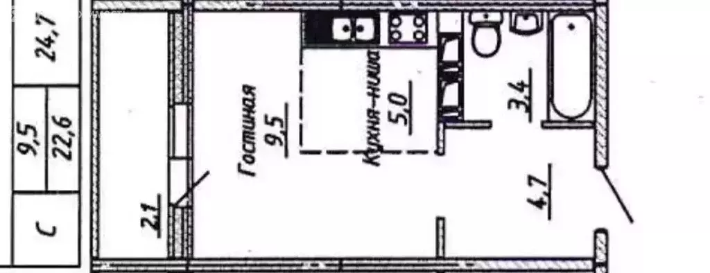 Квартира-студия: Оренбург, улица Юркина, 2 (22.8 м) - Фото 1