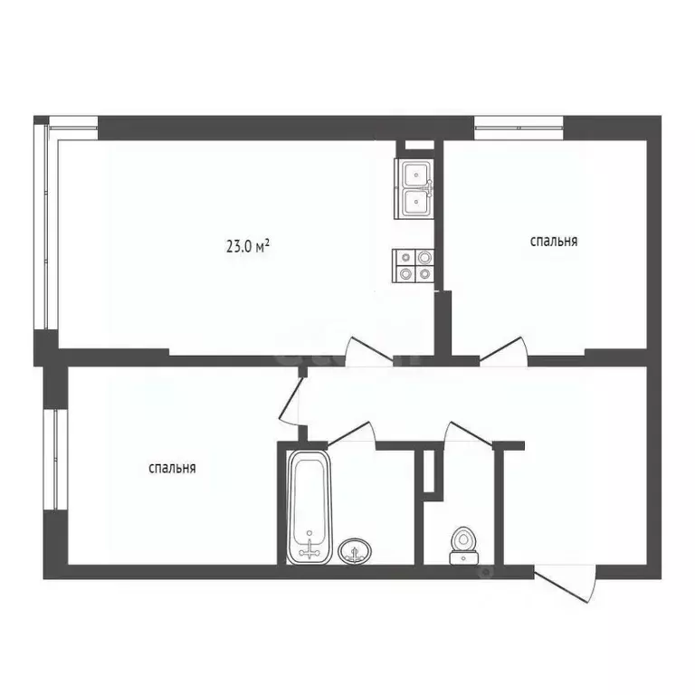 2-к кв. Тюменская область, Тюменский муниципальный округ, д. Патрушева ... - Фото 2
