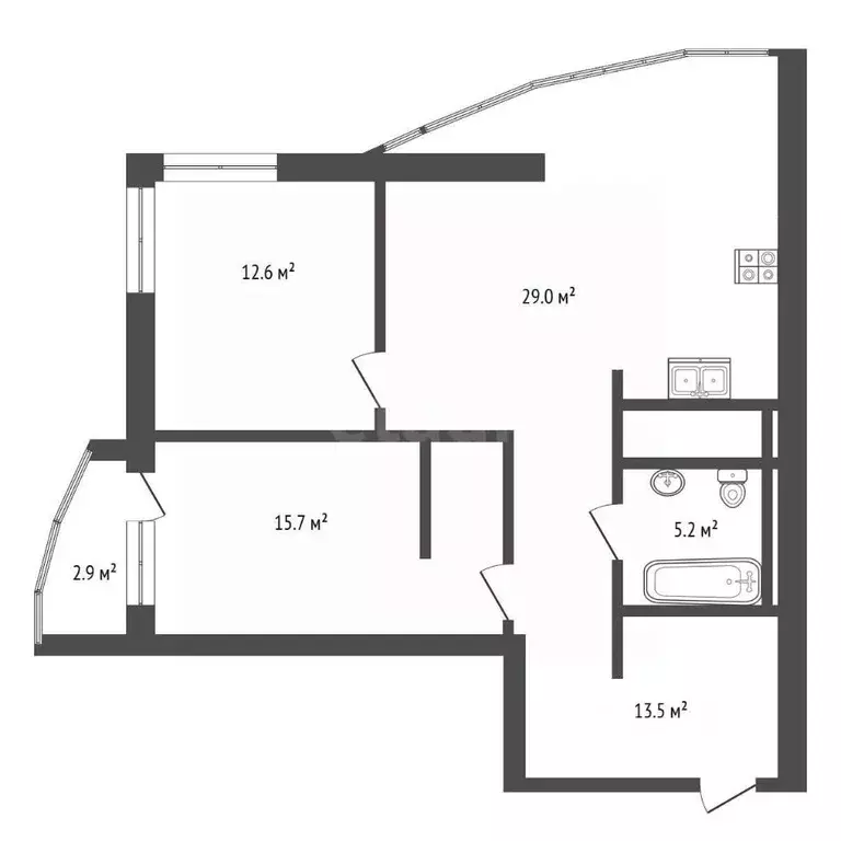 2-к кв. Самарская область, Самара Ново-Садовая ул., 201Б (78.0 м) - Фото 2