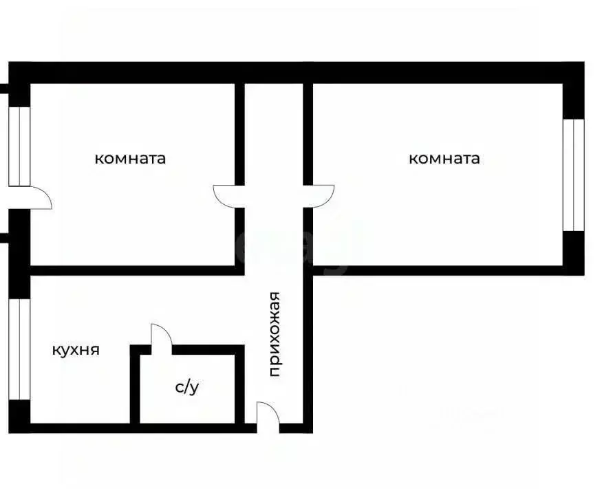 2-к кв. Татарстан, с. Высокая Гора ул. Габдуллы Тукая (41.7 м) - Фото 2